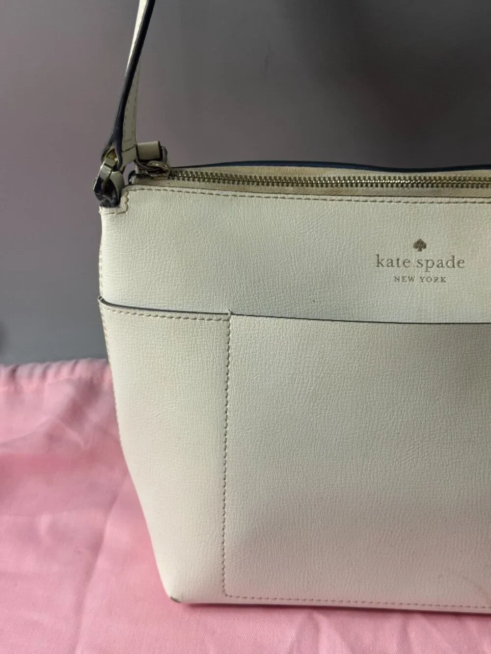 Kate Spade New York White Leather Patrice Shoulder Bag